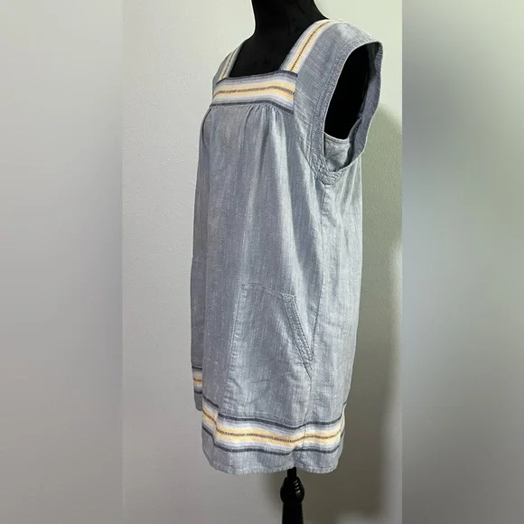 FAHERTY Halle Square Neck Denim Dress - L - Picture 3 of 6